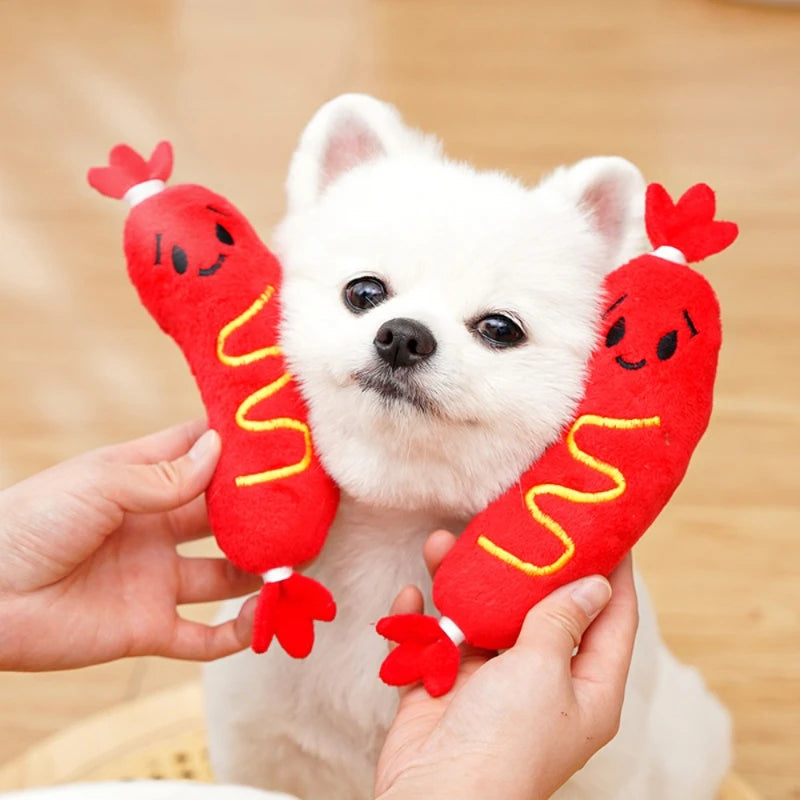 Jouet Sonore pour Chien - Peluche à Mordre avec Bruit de Couinement