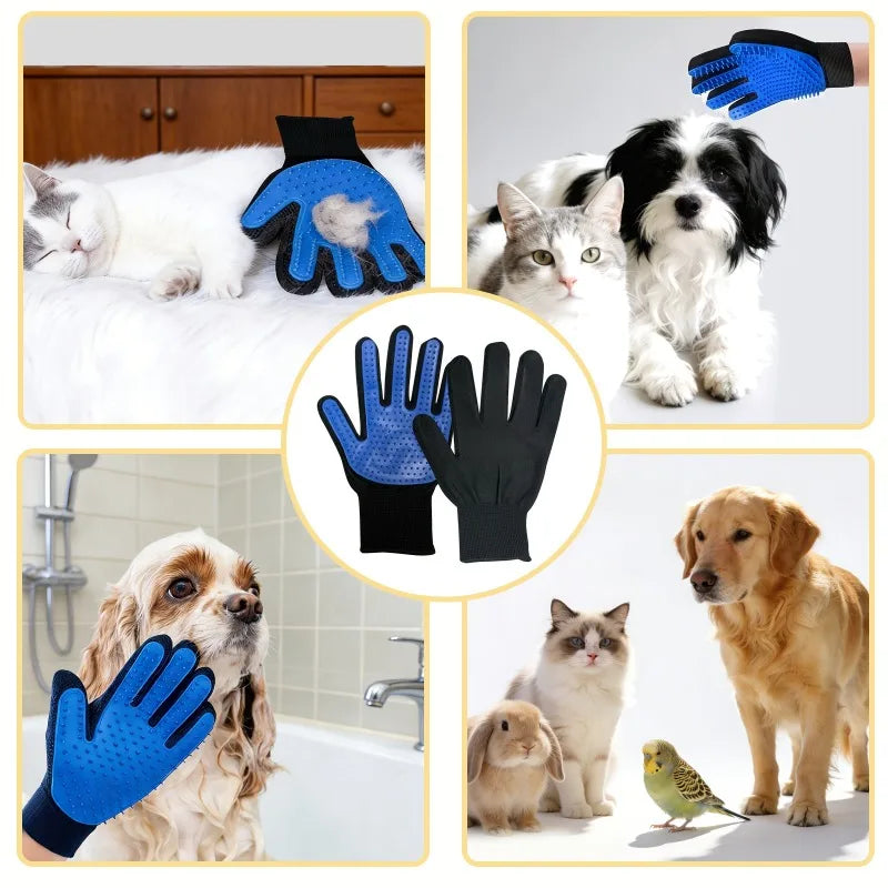 Gants de Toilettage Anti-Poils pour Chien et Chat