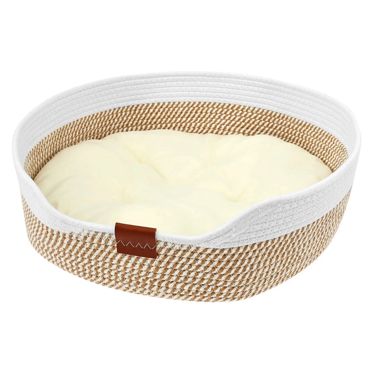 Panier Tressé pour Chat - Coussin Amovible 4 Saisons