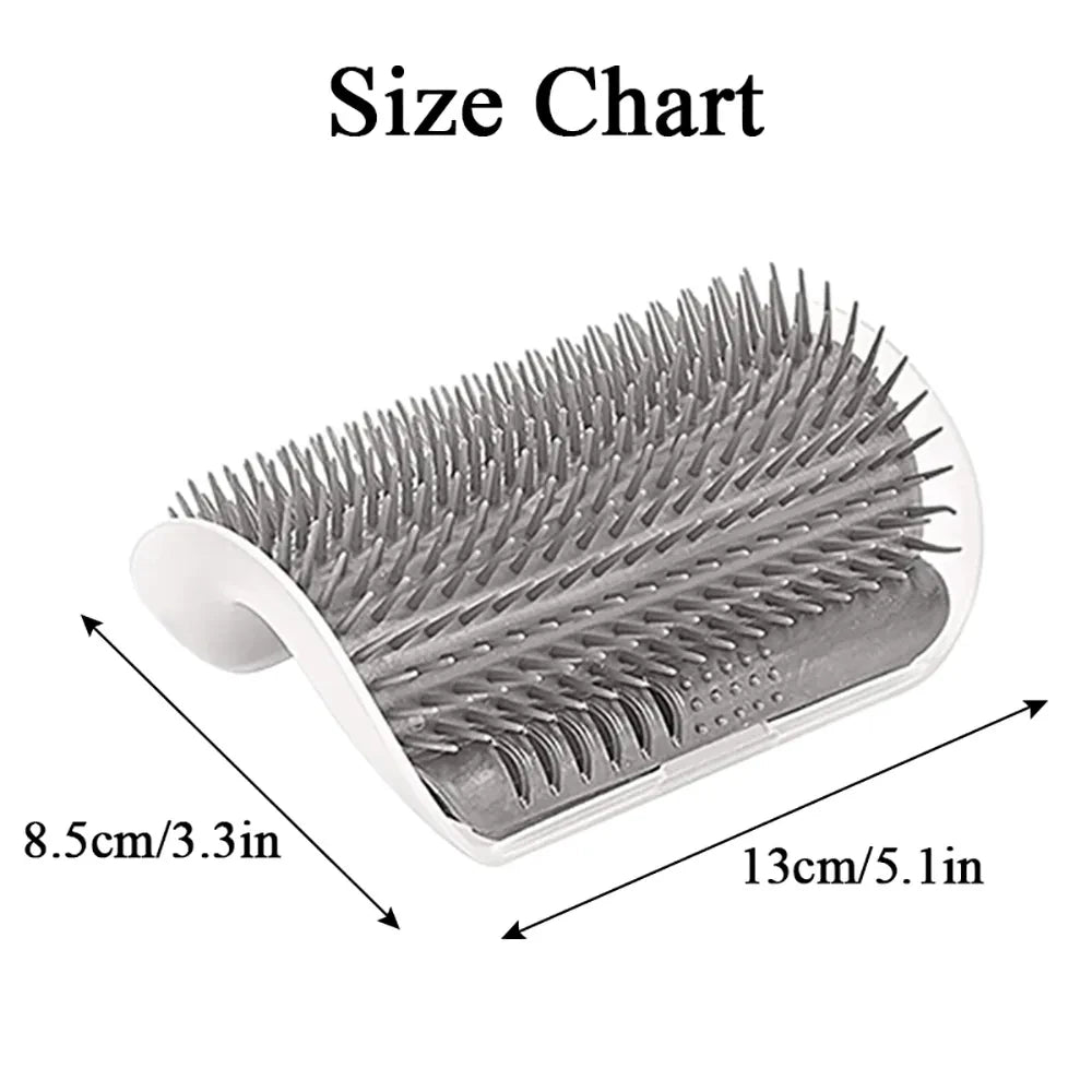 Brosse Anti-Poils Auto-Massante pour Chat - Coin Adhésif