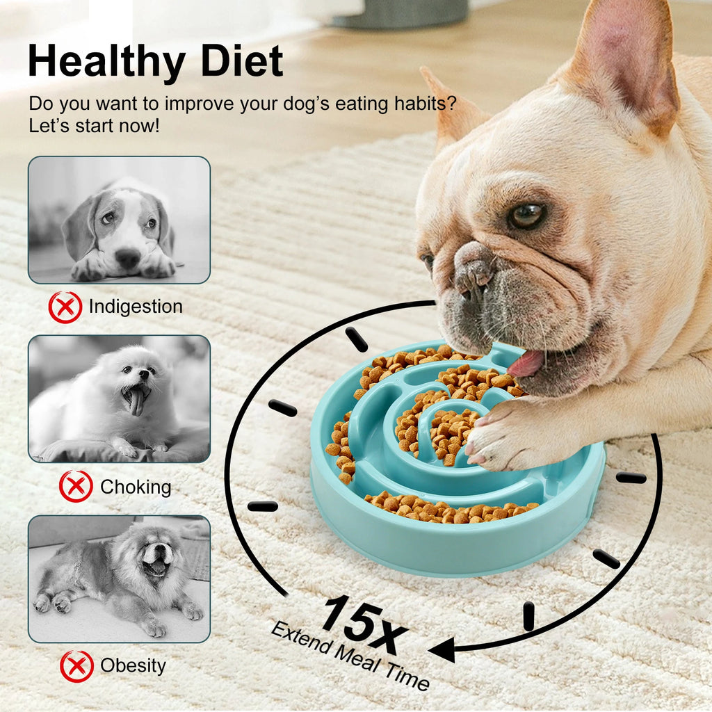 Gamelle Anti-Glouton pour Chien - Bol Ludique Anti-Ingestion Rapide