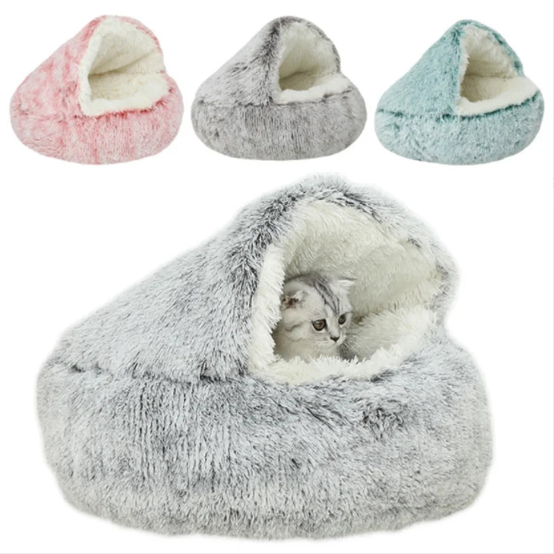 Panier Grotte Moelleux pour Chat - Confortable et Chaud