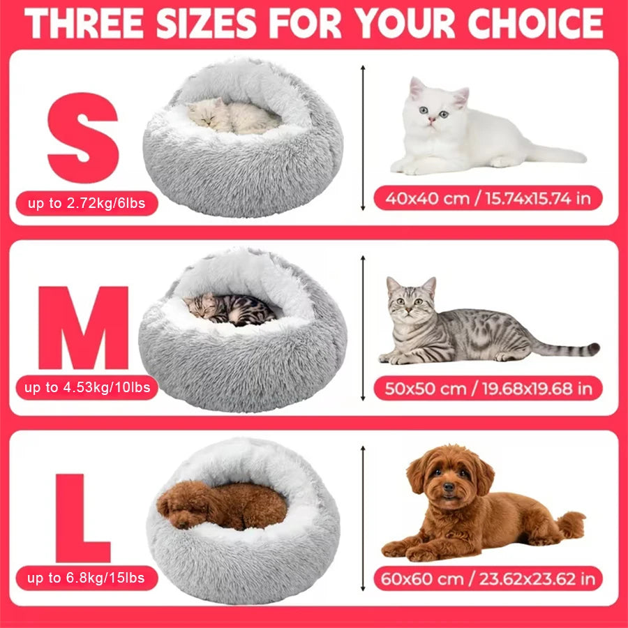 Panier Coquillage Semi-Fermé pour Chat - Ultra Moelleux
