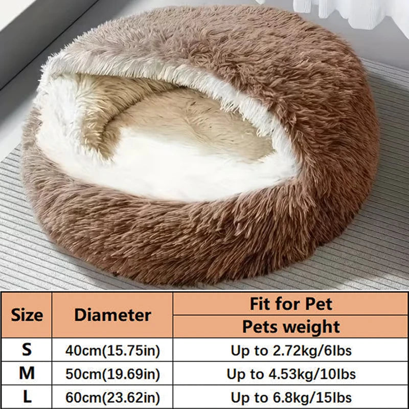 Panier Coquillage Semi-Fermé pour Chat - Ultra Moelleux