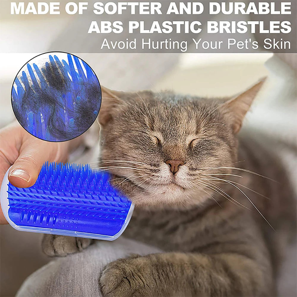 Brosse Anti-Poils Auto-Massante pour Chat - Coin Adhésif