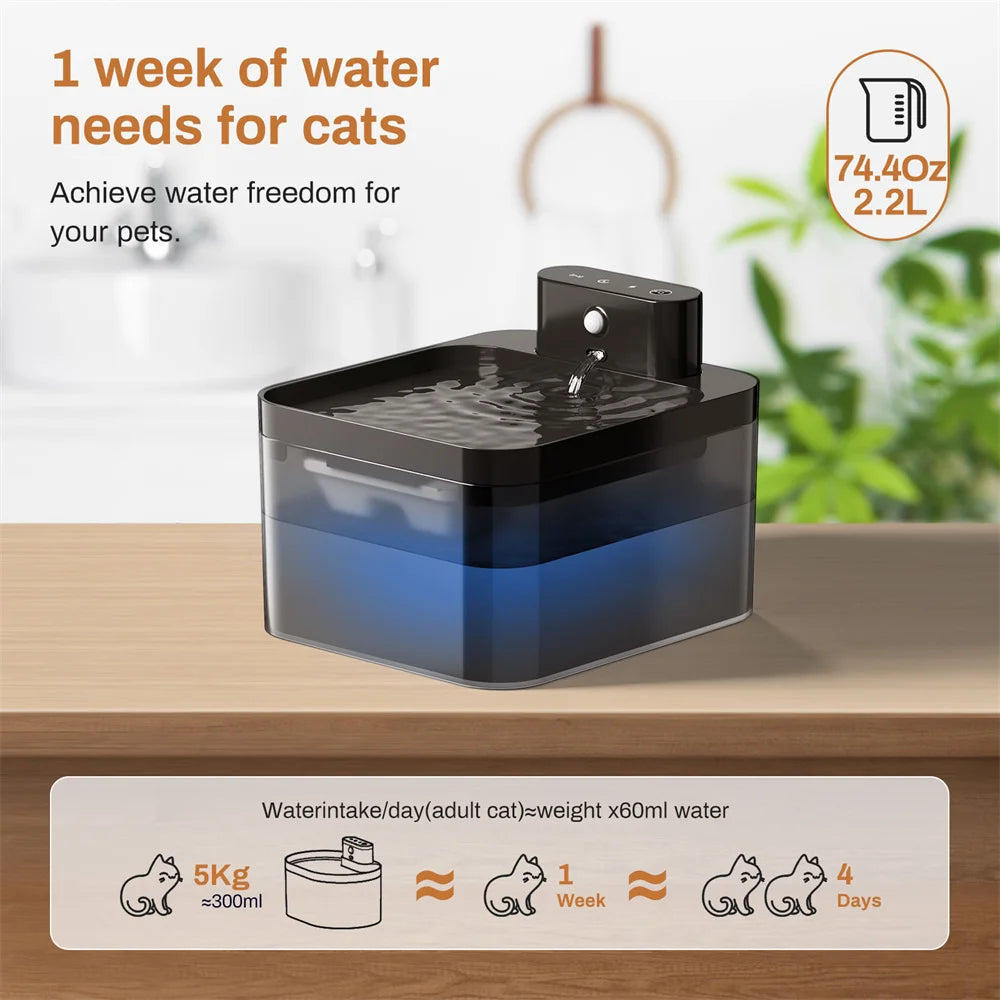 Fontaine à Eau Automatique pour Animaux - Distributeur Silencieux