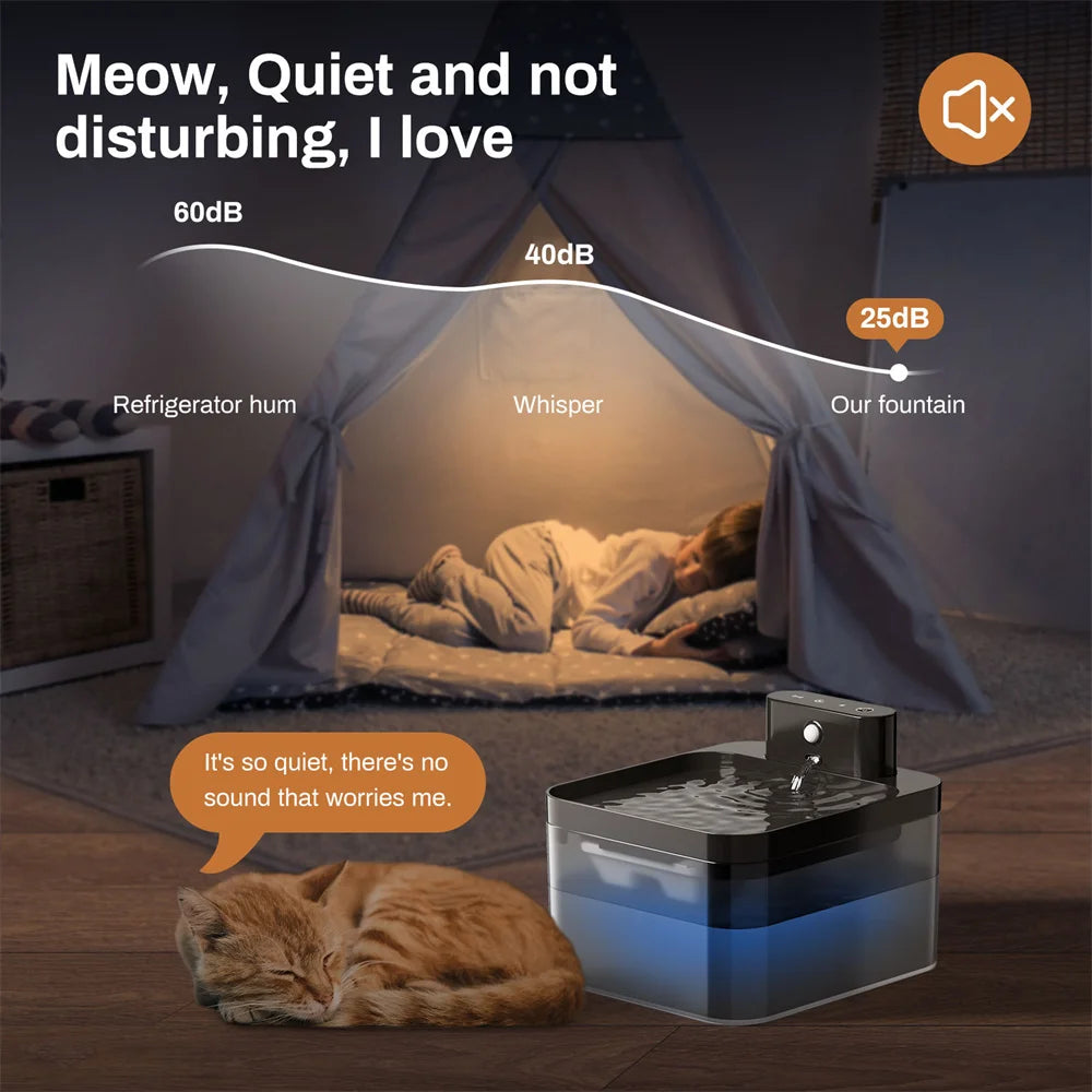 Fontaine à Eau Automatique pour Animaux - Distributeur Silencieux