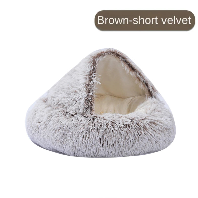 Panier Grotte Moelleux pour Chat - Confortable et Chaud