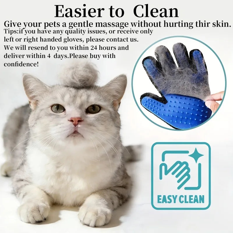 Gants de Toilettage Anti-Poils pour Chien et Chat