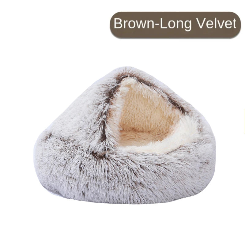 Panier Grotte Moelleux pour Chat - Confortable et Chaud